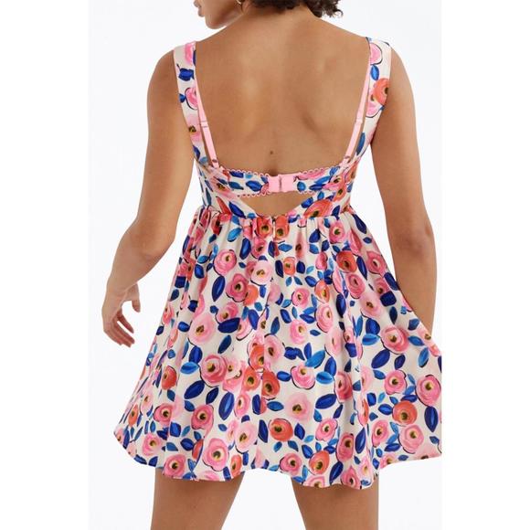 NEW FOR LOVE & LEMONS gianna mini dress in pink - Picture 3 of 4